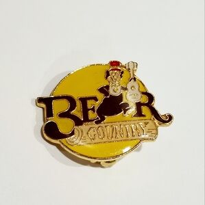 Disney Vintage Bear Country Pin with Yellow and Gold Accents